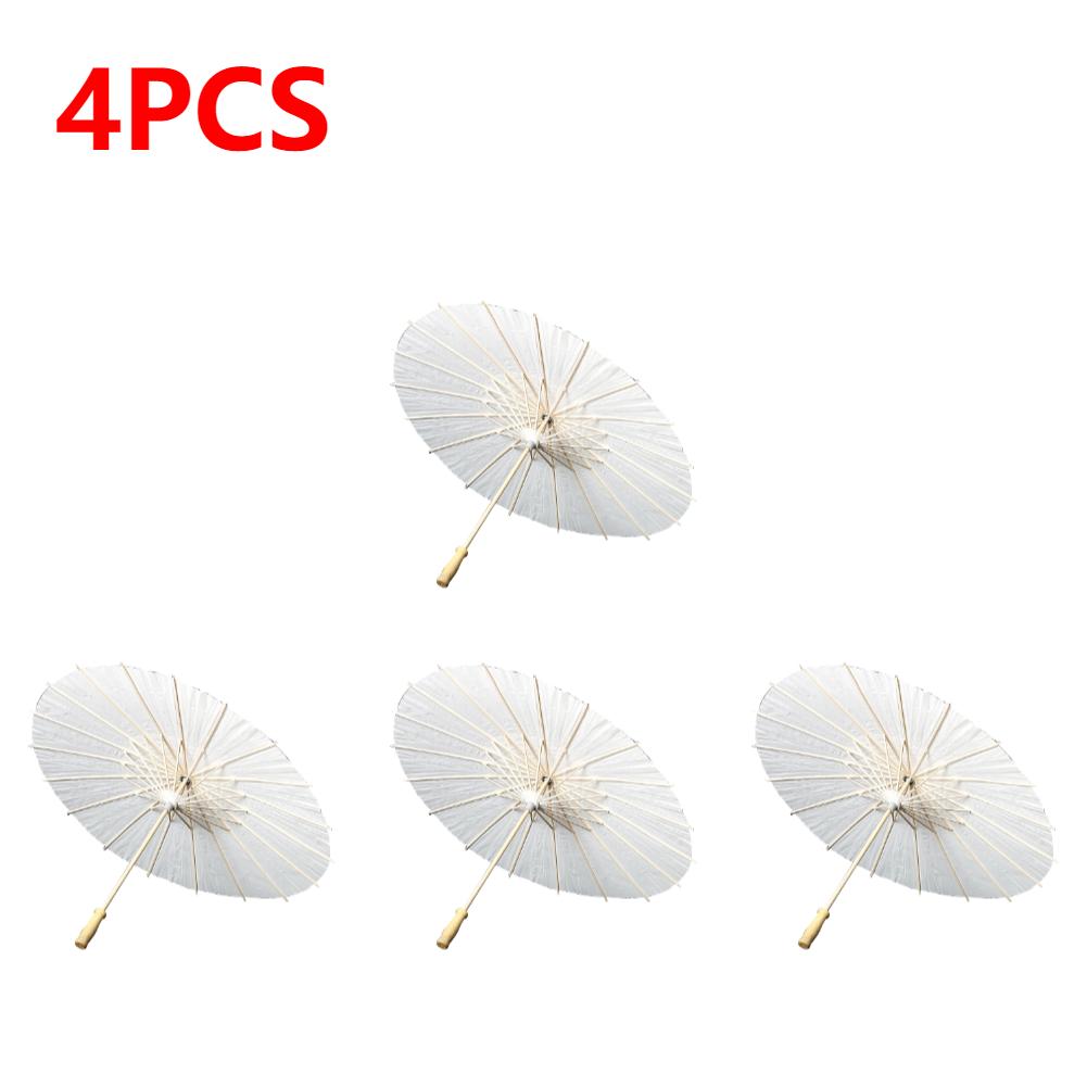 1-5Pcs 60cm White Paper Umbrellas Parasol Paper Umbrella Chinese Japanese Oiled Paper Umbrella Decorative DIY Painting