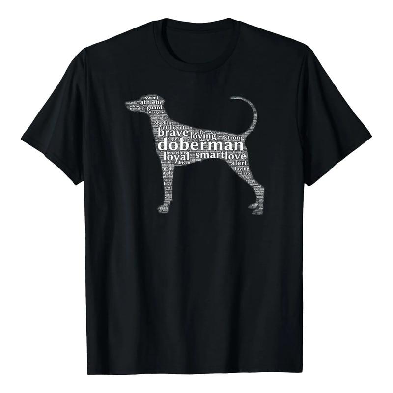 Camiseta De Doberman Con Orejas Naturales Y Cola Larga Con N S
