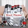 1PC Custom Name Abstract Hexagon blanket versatile,all-season throw suitable for the living room,bedroom,camping,travel,and gift