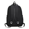 Fresh solid color backpack, casual and simple for junior high school students, light for class, large-capacity backpack.