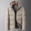 Quality high-end extreme cold series down jacket men's winter white goose down dad warm short hooded casual jacket men