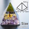 DANNY LIB Orgonite Pyramid, Pyramid-shaped, Peridot, Obsidian, Tree of Life, Resin, Chakra Cleansing