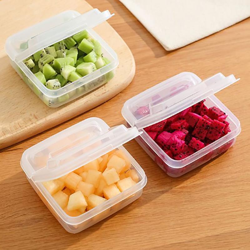 1Pc Butter Cheese Storage Box Portable Refrigerator Fruit Vegetable Fresh-Keeping Organizer Box Transparent Cheese Container