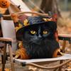 Halloween Black Cat Cushions Pillowcase Cushion Cover Throw Pillow Sofa Decoration Pillowcover Home Car Sofa Decor