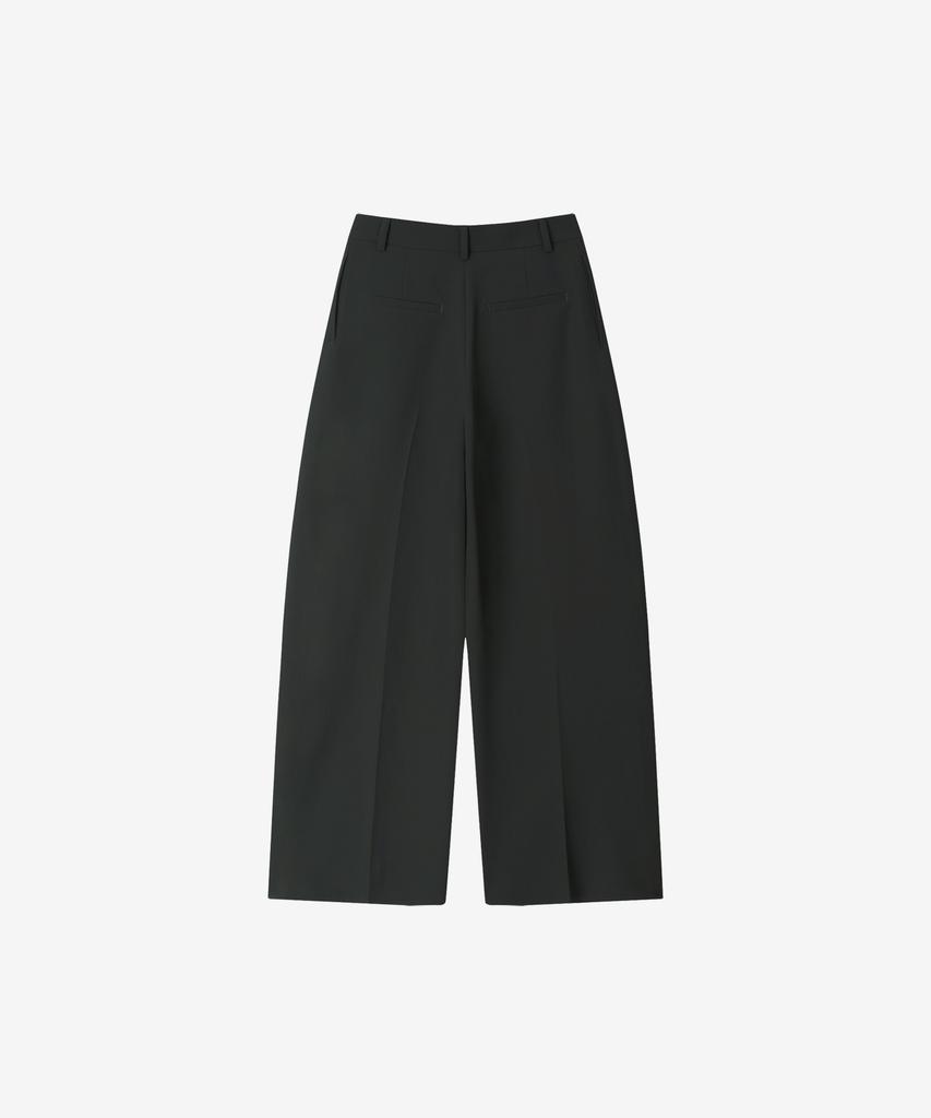 BASIKA Double-Pleat Wide Slacks_3 Colors