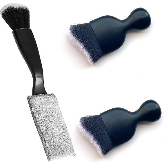 Double Head Brush for Car Clean 2PCS,Car Brushes for Detailing Interior,Car Detailing Brushes Exterior,Soft Car Detailing Brush(Double