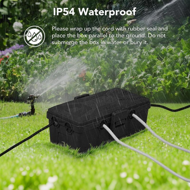 IP68 Rate Outdoor Electrical Enclosure Junction Box 6Cable Entry Points Wide Compatibility for Camping Pool Tool
