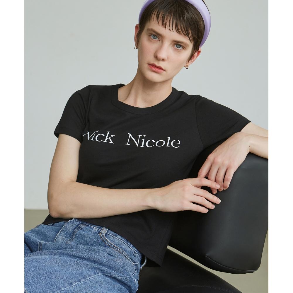 

NICKNICOLE VIVID NICOLE HALF TEEBLACK