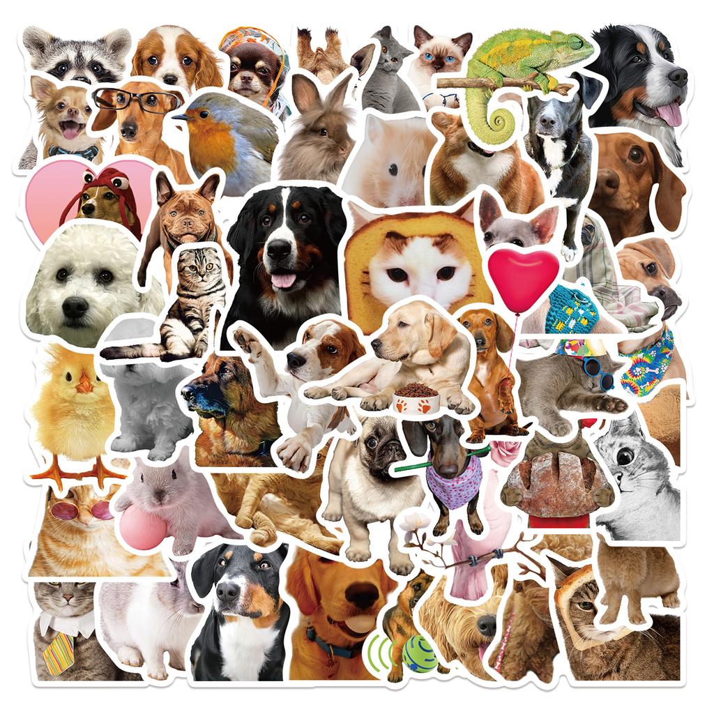 52 Cute Funny Animal Graffiti Stickers DIY Decorative Suitcase Notebook Waterproof Stickers
