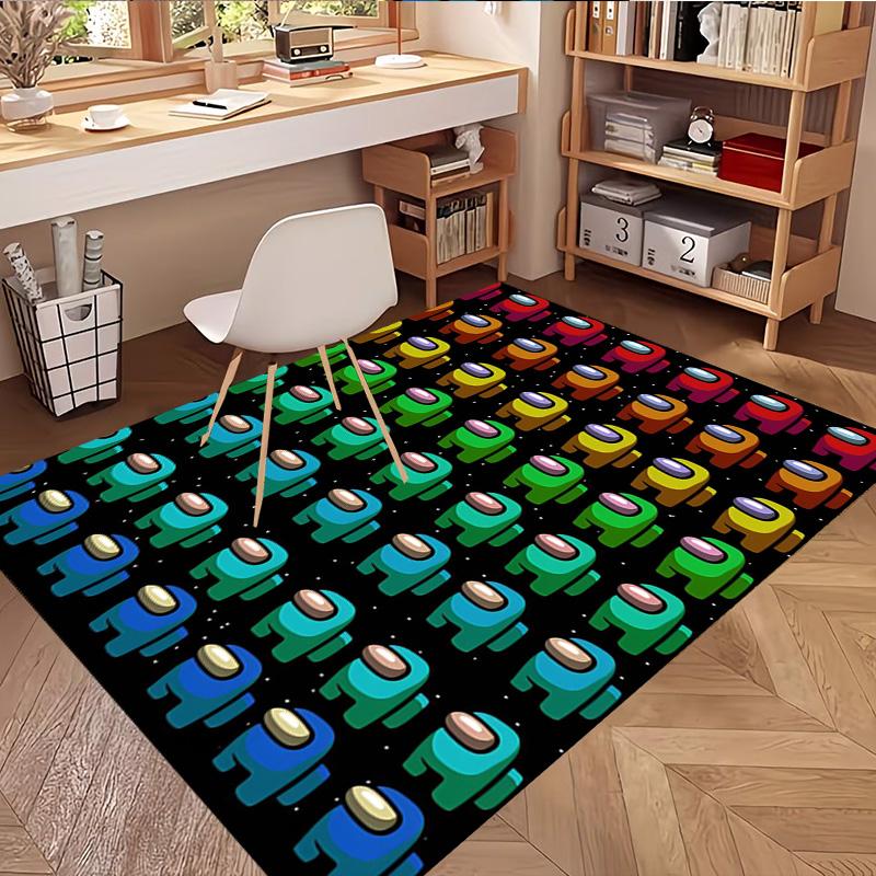 Among Us Teppichdruck, Waschbarer Bodenläufer, Für Eingangsbereich Studentenwohnheim Waschküche Büro Arbeitszimmer, Heimdekoration Geburtstags-Weihnachtsgeschenk