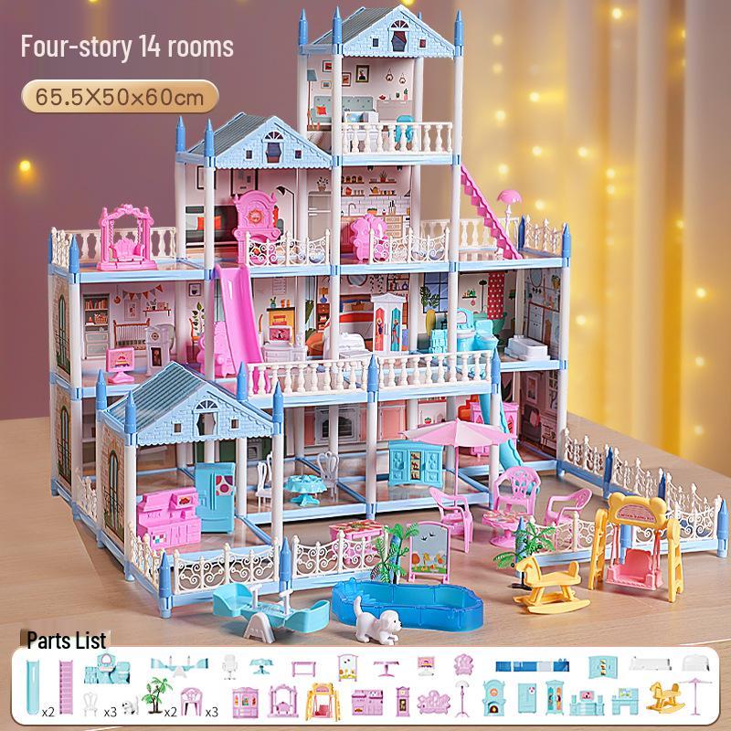 DIY Princess Castle Dollhouse Playset for Girls
