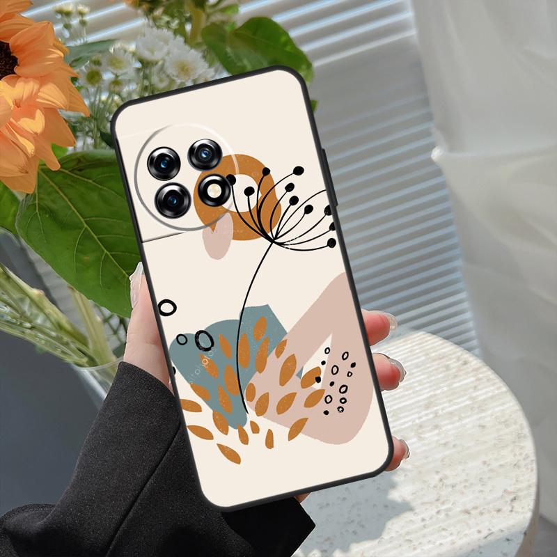 Abstrakte Pflanzen Hülle Für OnePlus Nord 5 CE 2 3 4 Lite N20 N30 OnePlus 15 13 12 11 10 8T 10T 13R 13T 15R Abdeckung