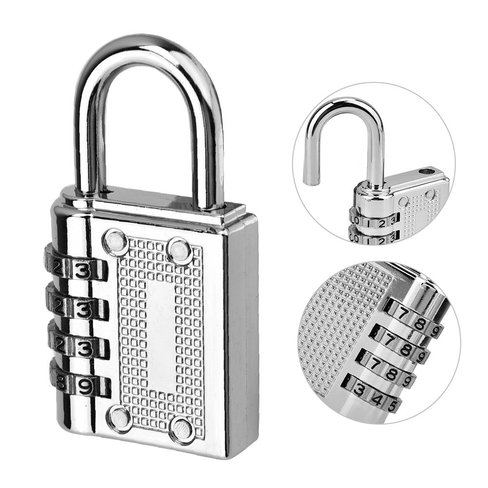 4-digit Combination Password Padlock Gym Drawer Padlock(Black)