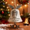 Christmas Bell Ornament Collectible Holiday Angel Wing Bell Engraved Christmas Pendant Memorial Decoration