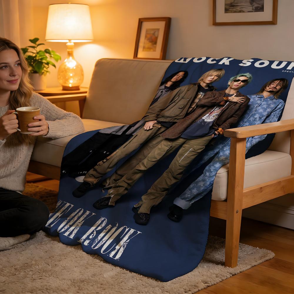 Throw High-Density Short Plush Blanket For Sofa Nap Air-Conditioned Room Soft Skin-Friendly Band O-ONE OK R-ROCK Detox 75x90cm
