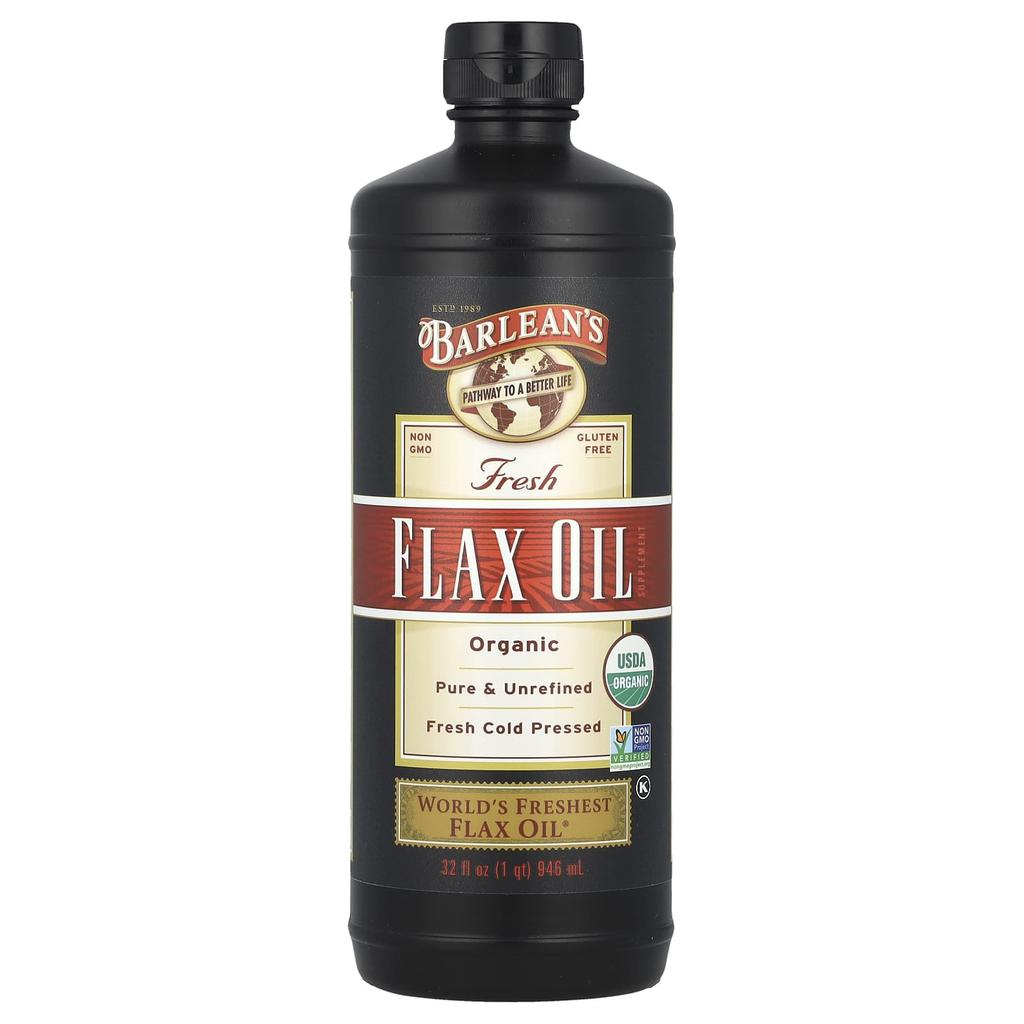 Barlean'S, Organic, Fresh Flax Oil, 946 Ml (32 Fl Oz)