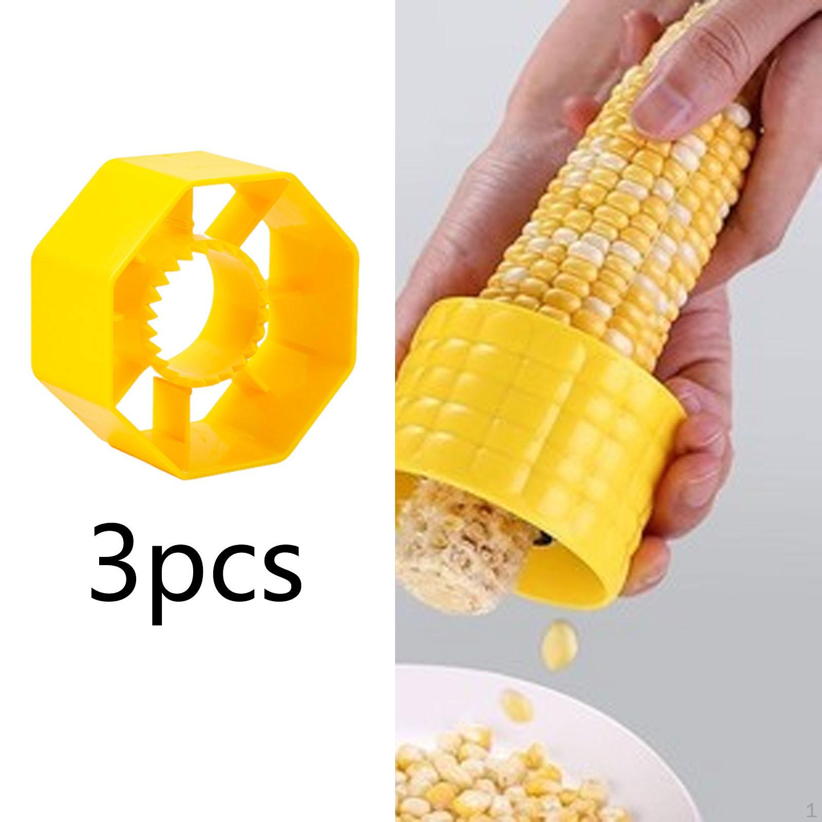 

3Pcs Corn Kernel Removal Tool ID 1.6inch for Boiled, Fresh, Corns Lightweight Professional Yellow
