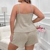 Set Pigiama da Donna Europeo e Americano con Spalline Sottili - Canottiera e Pantaloncini Casual e Comodi per la Casa