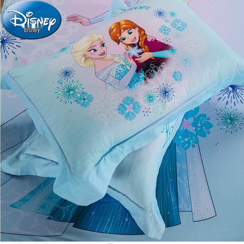Girls' Frozen Princess Cartoon Cotton Bedding Set - 3 Pieces