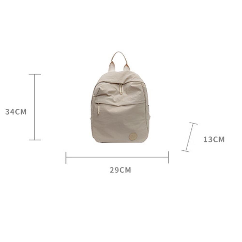 Fashion Solid Color Lightweight Backpack Soft Large Capacity Shoulder Bag Nylon Travel Backpack