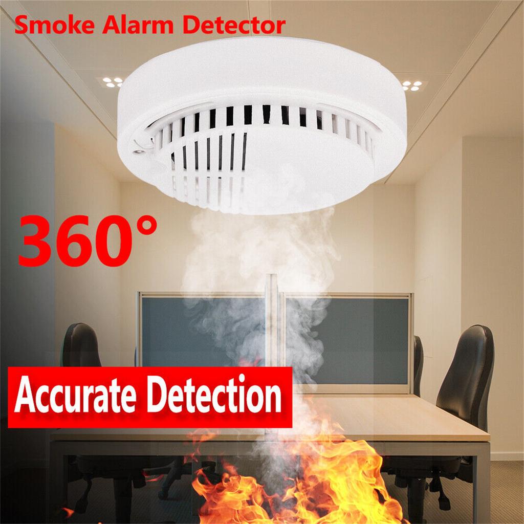 Wireless Detector Alarm Home Fire Sound Light Sensor For Hotels Restaurants Office Buildings