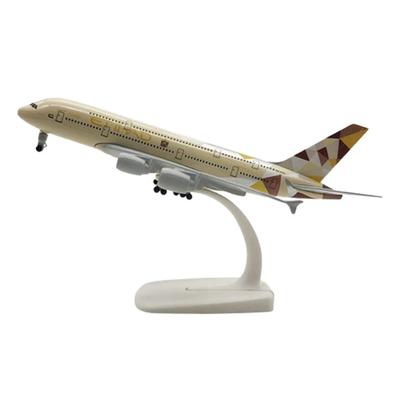 20cm Slitinový odlévaný model letadla Etihad Airways A380