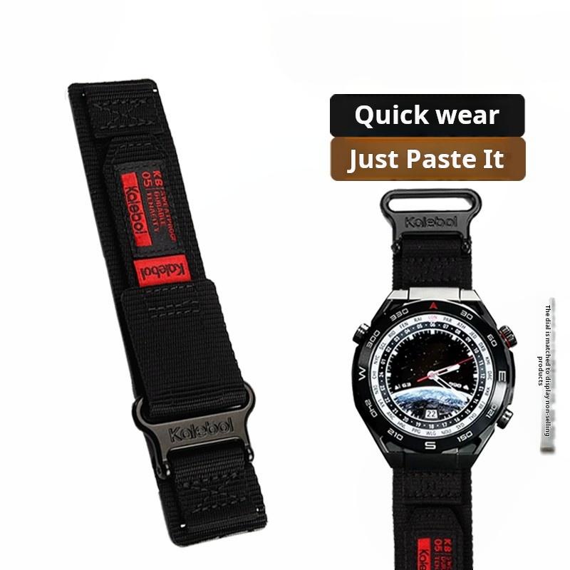 Quick Fabric Watchband For Huawei Smart Watch Gt5pro Gt5 Gt4 Gt 4 46mm Camouflage Army Green Fabric Nylon Men Universal Strap 22