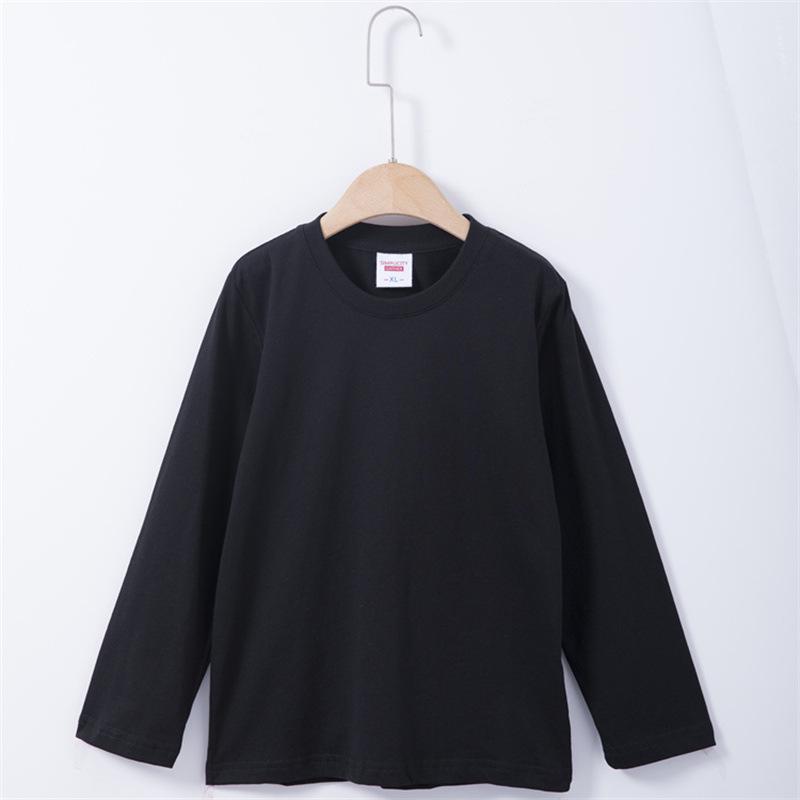 Kids' Cotton Long Sleeve Round Neck Top for Spring/Autumn