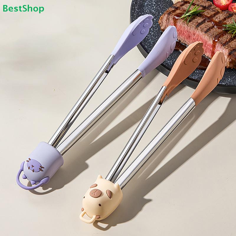 Non-Stick Silicone Kitchen Tongs – Cat Paw Design Heat Resistant Tongs for BBQ & Salad
