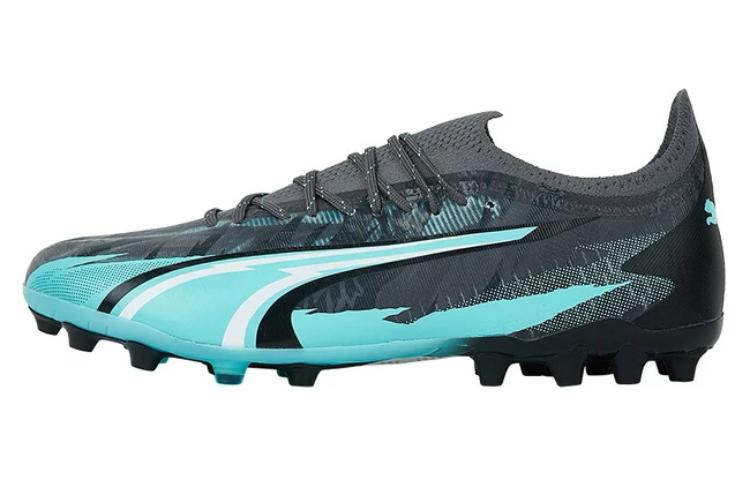 PUMA Ultra Ultimate MG Multi Ground Cushioning, Wear Resistant Soccer Shoes Unisex Black Blue 107835-01 39