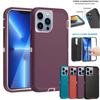 3IN1 For iPhone 15 11 12 13 14 Pro Max XR XS XSMAX X 12/13MINI SE 6 6S 7 8 Plus Heavy Duty Shockproof Armor Phone Case Cover