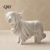 Highland Cow Ornament 3D Printed Ghost Statue, Halloween Yak Figurine, Statue Minimalist Animal Sculpture for Home Office Shelf Decor Modern Art