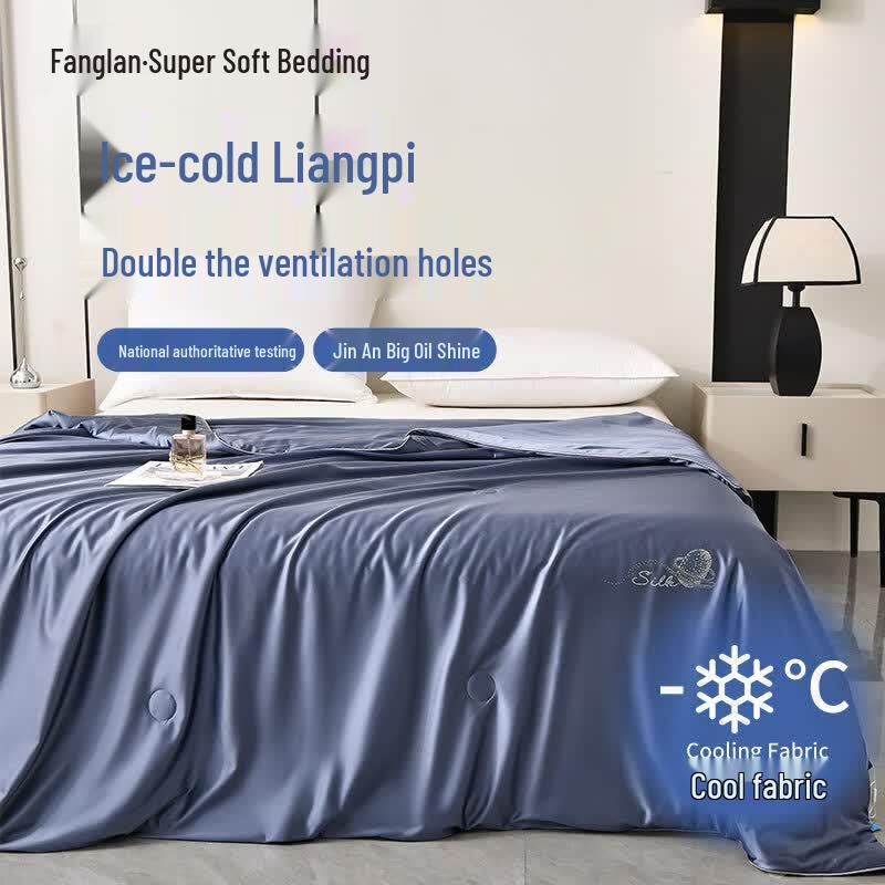 Fangwang Machine Washable Imitation Silk Summer Quilt 200cm*230cm