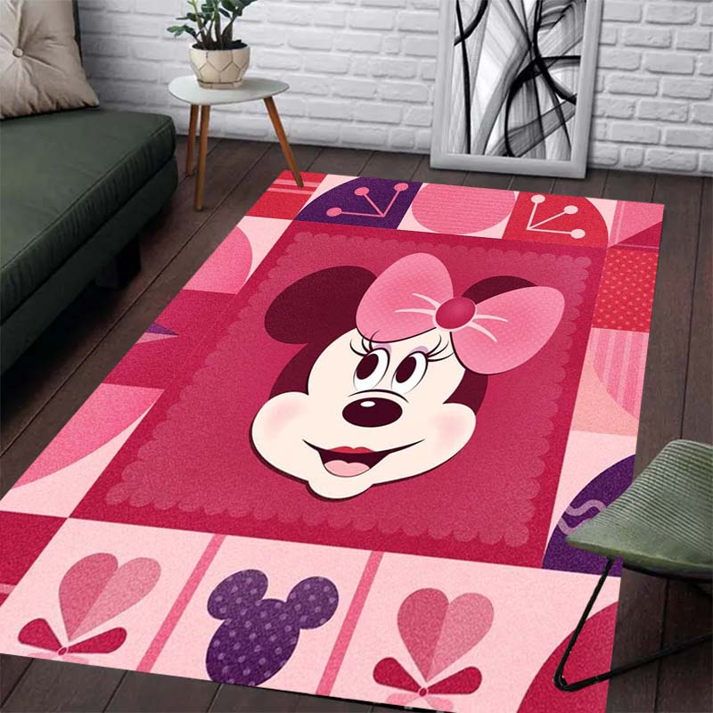 

Pink Beautiful Minnie Print Pattern Carpet - Slip-resistant Kitchen Mat Outdoor Carpet Home and Bedroom Decoration Birthday Gift 60x90cm