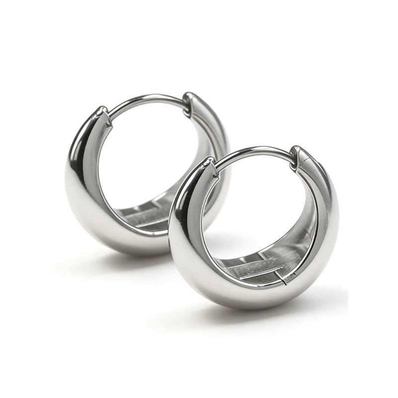 2025 European and American Fashion Men's Earrings Niche Design Light Luxury High-End Earrings for Women Trendy Round Ear Hoops Ear Rings