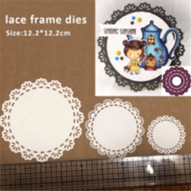 Laciness Die Cuts Nesting Cricle Cutting Dies Embossing Die Cuts Template for Kid Card Making Scrapbooking DIY Albums