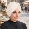 Wrap Style Twist Knot Turban Hat Elastic Islamic Headband Fashion Hijab Caps  Hair Loss