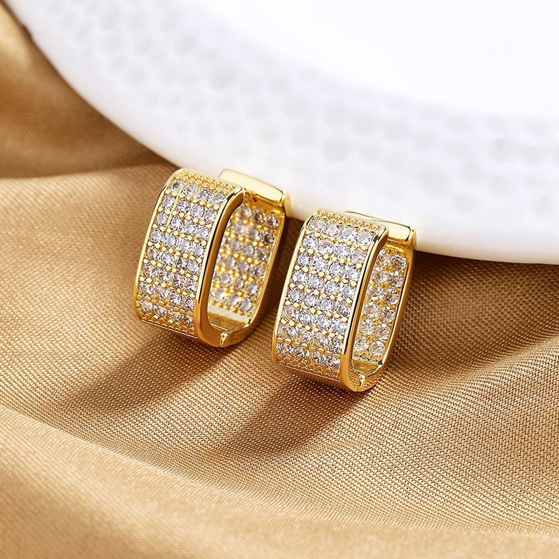 New 925 Sterling Silver AAA Zircon Stud Earrings For Women Fashion Exquisite Student Girlfriend Jewelry Accessories Heart GiftGood Product
