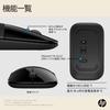 HP Z3700 Silent Dual Wireless Mouse, Compatible with Windows, Mac, and Chrome OS, with Bluetooth and 2.4Ghz Dongle, Black (Official Japanese Product)