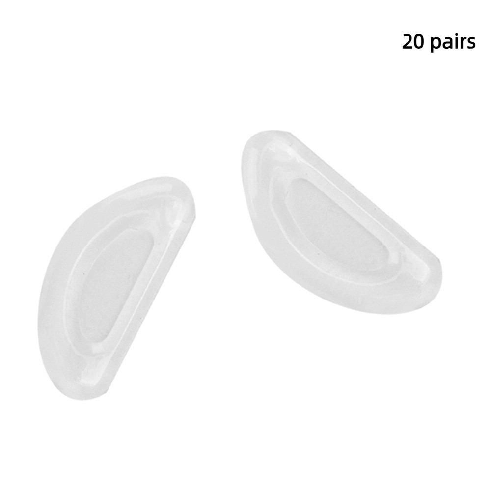 20 Pairs Silicone Material Mini Glasses Nose Pads Transparent White Air Cushion Design Non Slip Nose Pads Sunglasses Nose Pads