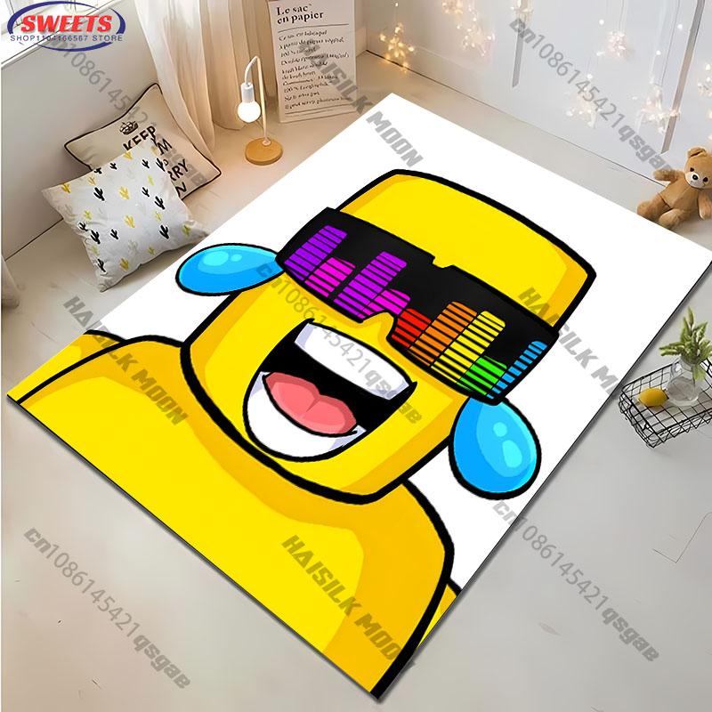 

Funny S-Sunny and Mel0n Pattern Carpet Rug for Living Room Bedroom,Office Areas,large Decora Mat, Durable Machine Washable Mat 40x60cm (16x24in)