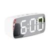 Modern Minimalist Mirror Clock With Lcd Display And Night Light For Bedroom Decor
