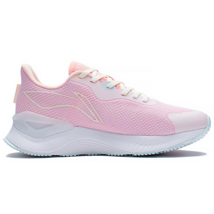 New LiNing YueYing 1.0 Breathable Low Top Running Shoes Women's Pink White ARHS028-3