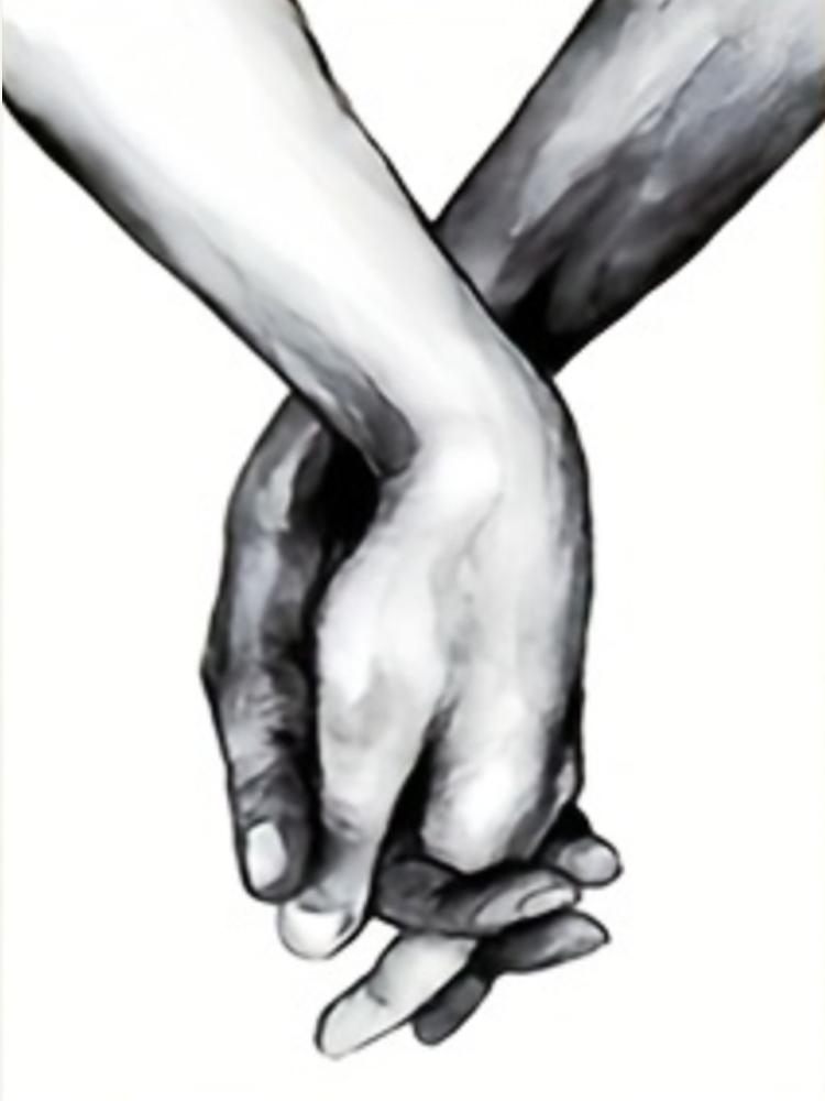 Frameless Black White Romantic Hand In Hand Canvas Paintings Love Quotes Wall Art Poster Printed Picture For Home Wall