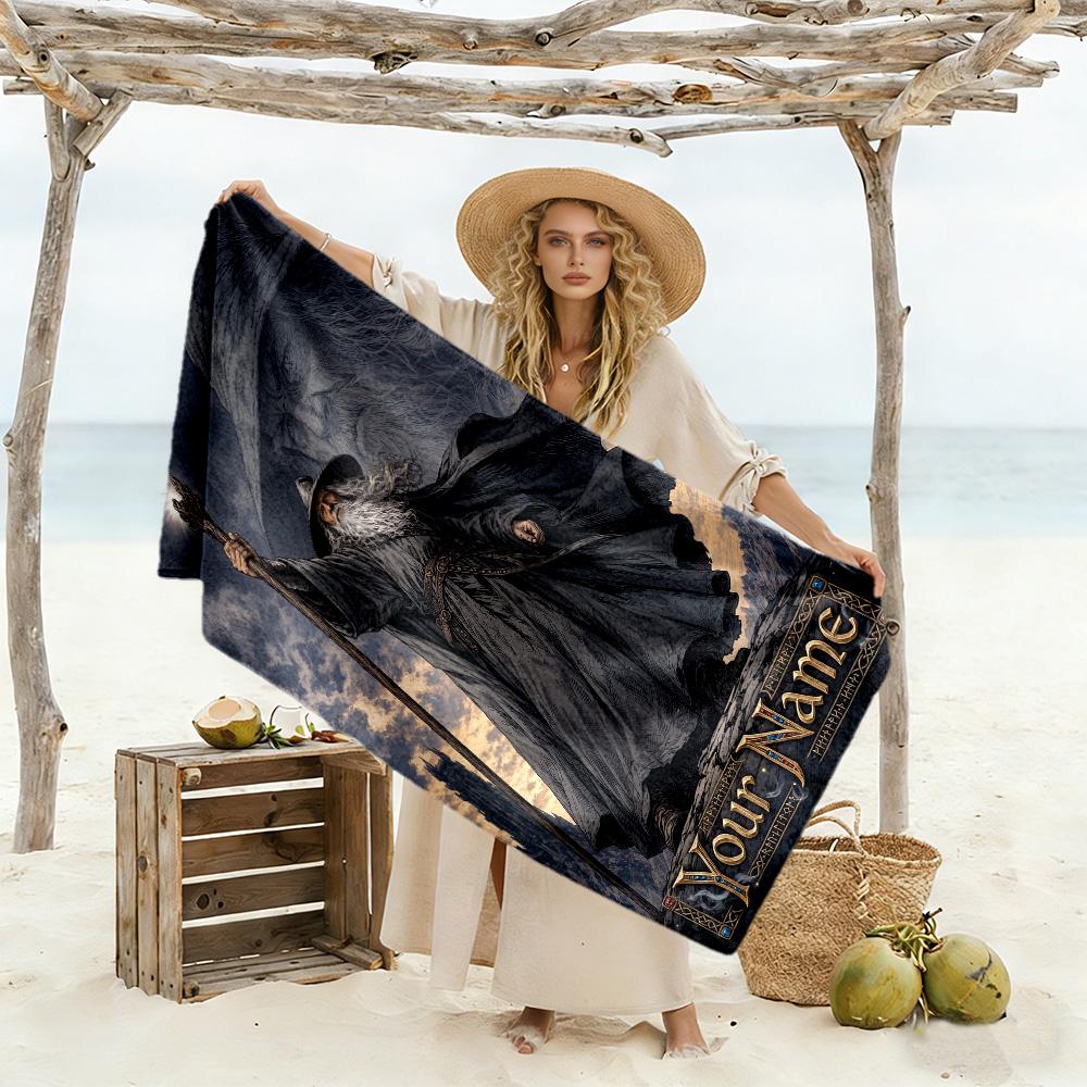 Lord Rings Personalized Name Beach Towel Soft Durable Quick-Dry Portable for SwimmingBeachCamping Travel Beach AccessoriesGym