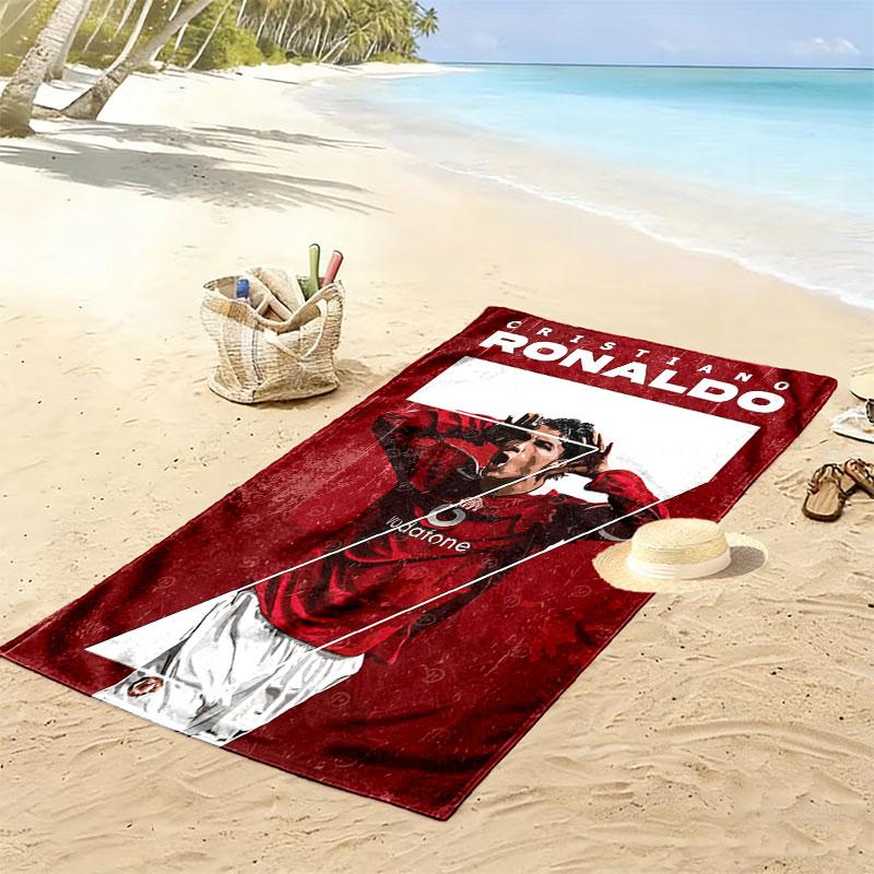 Manchester United Aufdruck Strandtuch, Großes Weiches Schnelltrocknendes Handtuch für Strand Camping Schwimmen