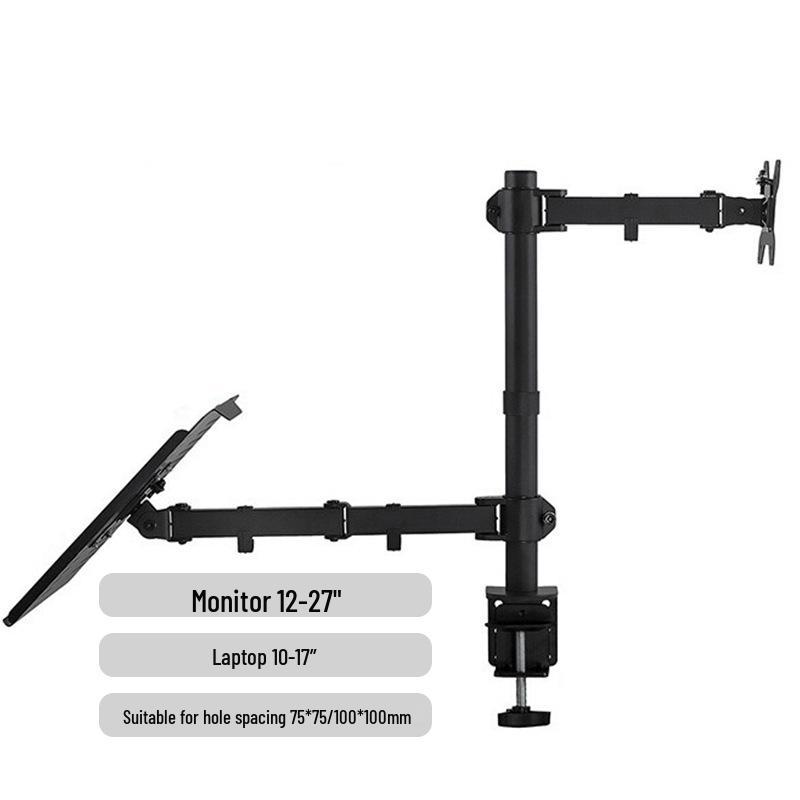 Dual-Screen Monitor and Laptop Lift Stand