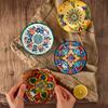 Bohemian Small Saucer, Ceramic Household Flavor Saucer, Soy Sauce Saucer, Barbecue Hot Pot, Sauce Saucer, Snack Saucer, Vinegar