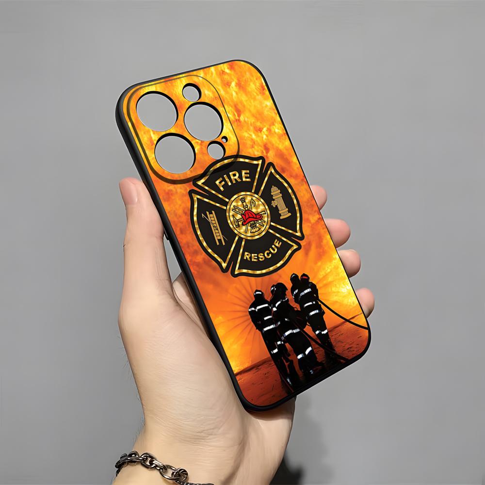 Fire Department Logo Phone Case For IPhone 17 Pro Max 16 15 14 Pro Max 13 11 X Xs Xr 8 7Plus Silicone Cover iPhone 15 Pro Max
