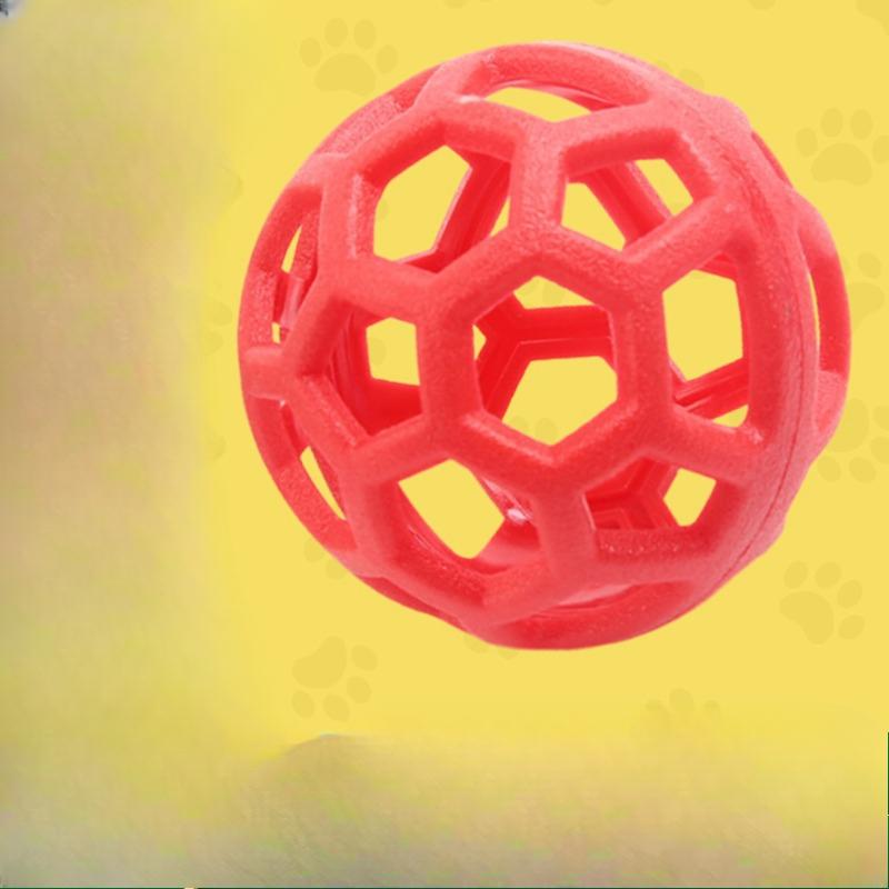 Pet Toy Ball Bite Resistant Dog Toy Geometric Hollow Teething Pet Supplies Bell Toy Ball